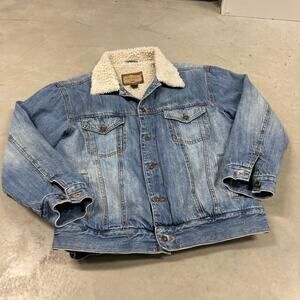 Vintage sherpa lined Arizona denim trucker jacket